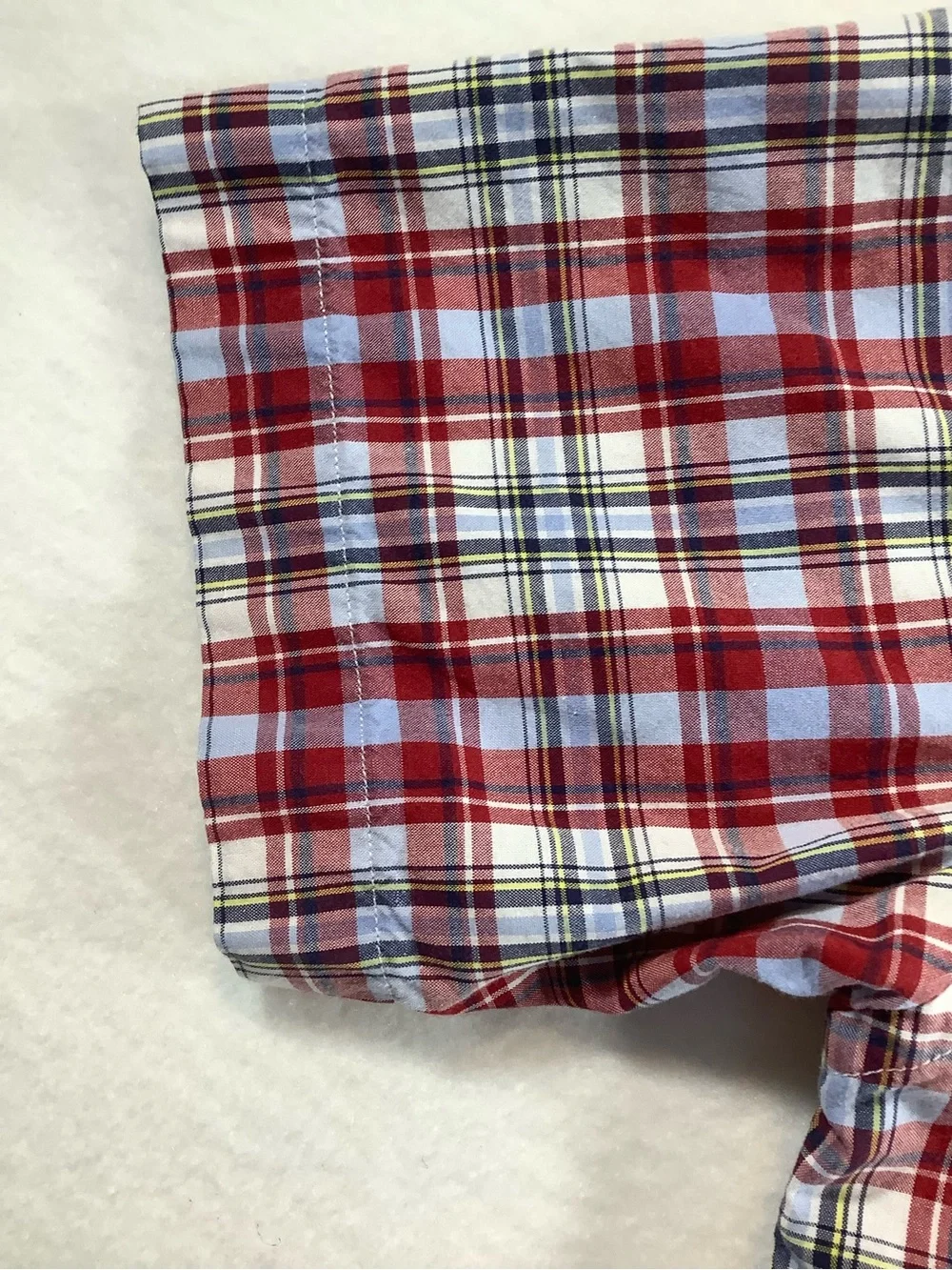 Ralph Lauren Red, White & Blue Plaid Button-Down Shirt